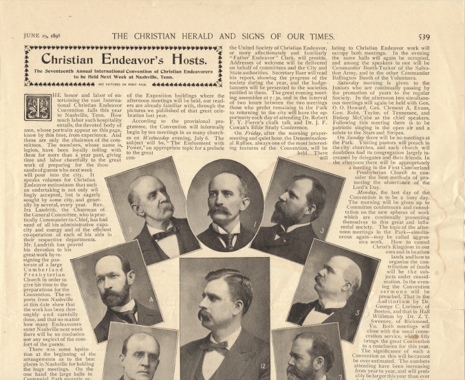 Christian Herald June 1898 Christian Endeavor Convention Nashville, 3