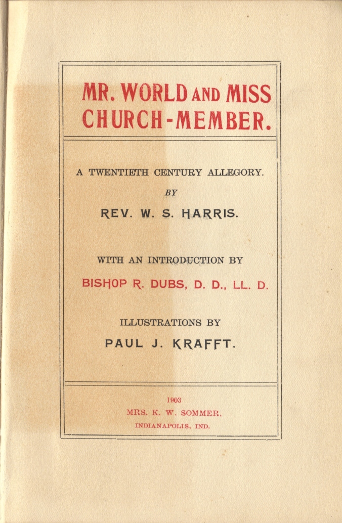 Mr. World and Miss Church Member, K. W. Sommer edition title page